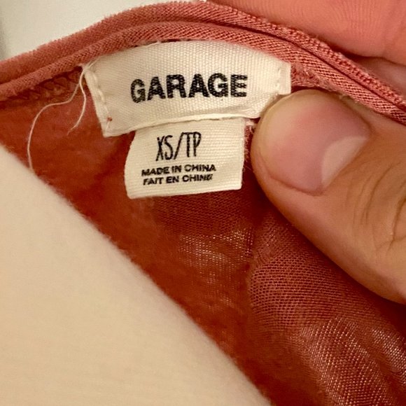 GARAGE Pink Short Sleeved Top w/ Pocket - Picture 2 of 2